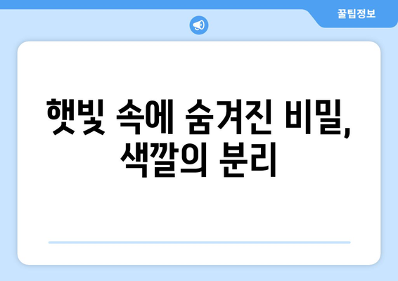 무지개의 비밀| 빛의 여정과 색깔의 분리 | 빛의 굴절, 스펙트럼, 무지개 생성 원리