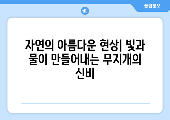 무지개의 신비| 빛의 굴절과 반사의 과학 | 과학, 자연 현상, 빛, 굴절, 반사, 스펙트럼