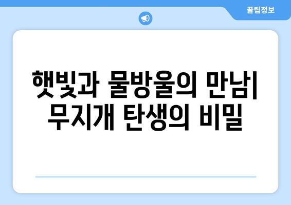 하늘의 마법| 무지개가 만들어지는 과정 심층 탐구 | 과학, 기상 현상, 빛의 분산,  물방울