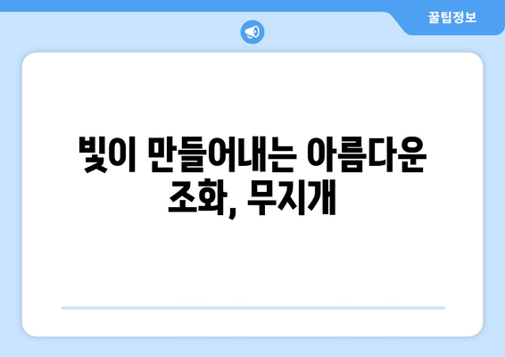 무지개의 비밀| 빛의 여정과 색깔의 분리 | 빛의 굴절, 스펙트럼, 무지개 생성 원리