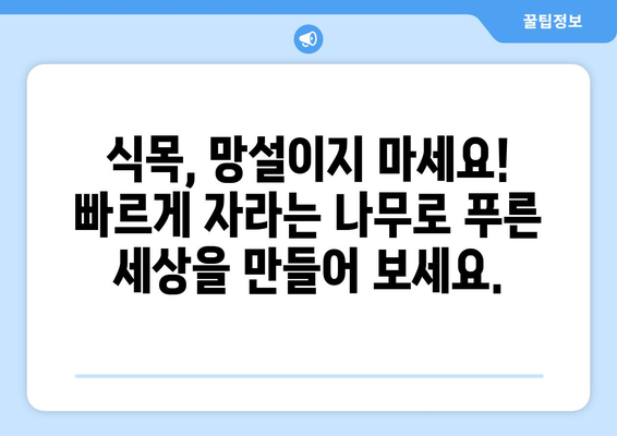 눈에 띄게 빠른 성장! 슈퍼카 같은 나무들| 놀라운 성장 속도를 자랑하는 나무 5종 | 빠른 성장, 나무 종류, 식목