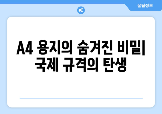 A4 용지, 전 세계를 품다| 각국 용지 크기 표준과 A4의 통합성 | 용지 크기, 표준화, 국제 규격