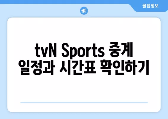 tvN Sports 중계 시청 가이드| 한국, 아랍에미리트, 중국, 일본 축구 생중계 | 인터넷, 티비엔 채널 번호, 축구 경기